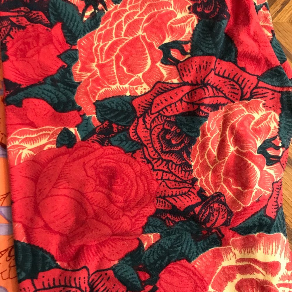Lularoe OS Leggings Beautiful Pink Floral